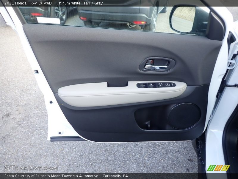 Platinum White Pearl / Gray 2021 Honda HR-V LX AWD