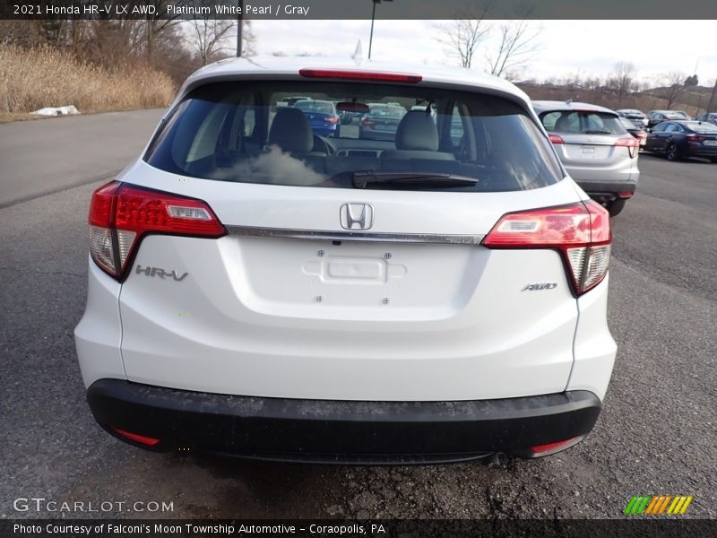 Platinum White Pearl / Gray 2021 Honda HR-V LX AWD