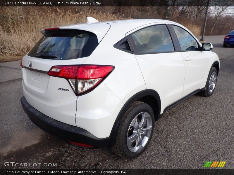 Platinum White Pearl / Gray 2021 Honda HR-V LX AWD
