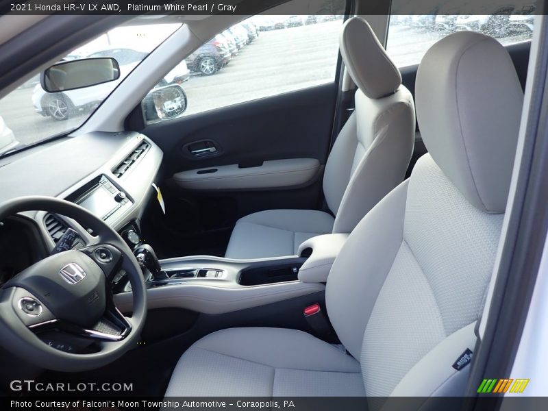 Platinum White Pearl / Gray 2021 Honda HR-V LX AWD