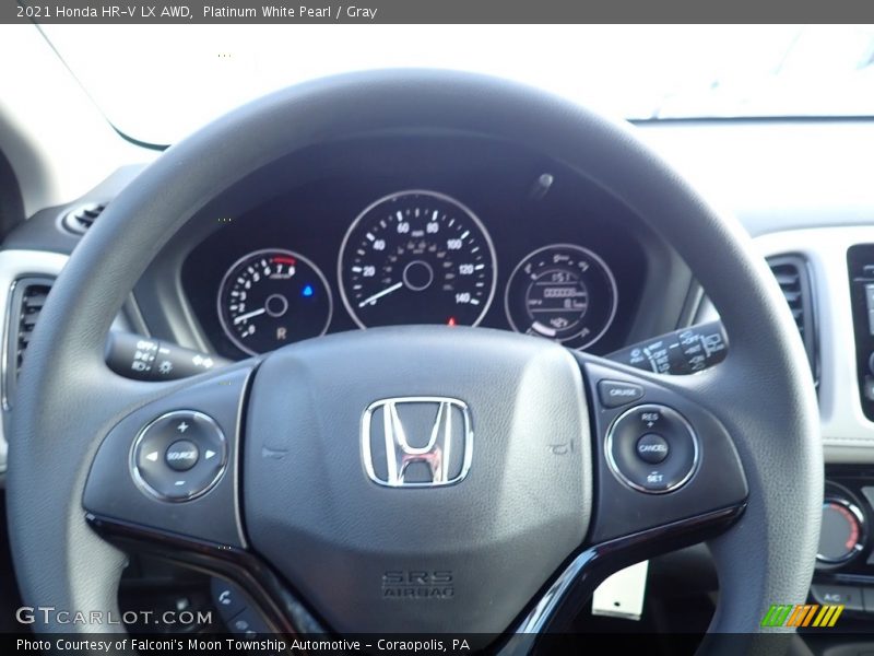 Platinum White Pearl / Gray 2021 Honda HR-V LX AWD