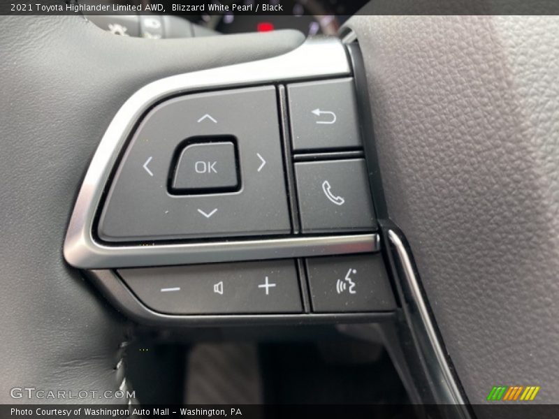 Blizzard White Pearl / Black 2021 Toyota Highlander Limited AWD