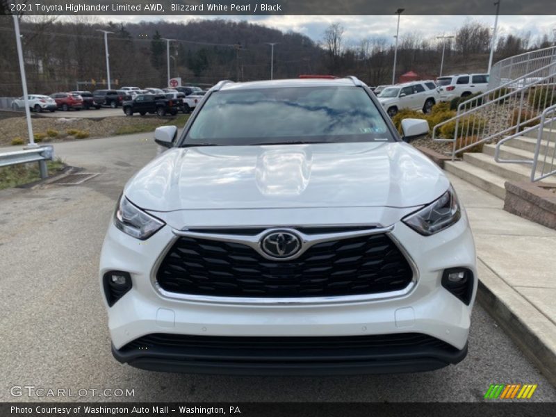 Blizzard White Pearl / Black 2021 Toyota Highlander Limited AWD