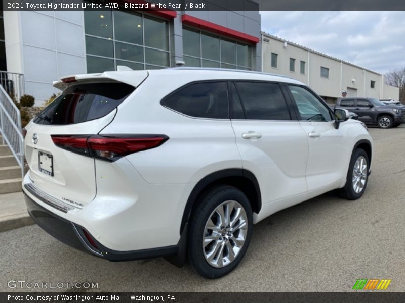 Blizzard White Pearl / Black 2021 Toyota Highlander Limited AWD