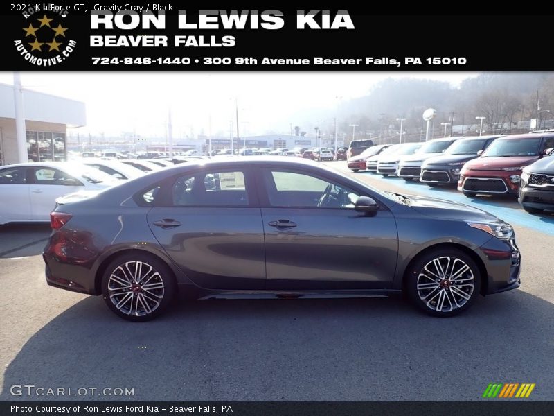 Gravity Gray / Black 2021 Kia Forte GT
