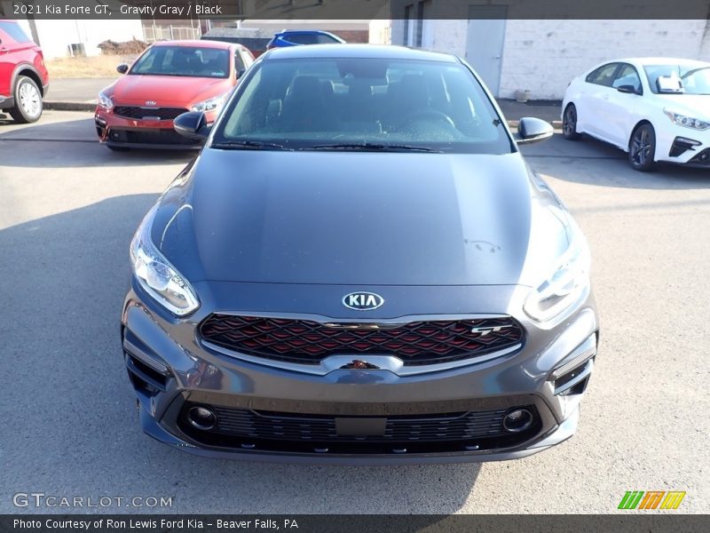Gravity Gray / Black 2021 Kia Forte GT