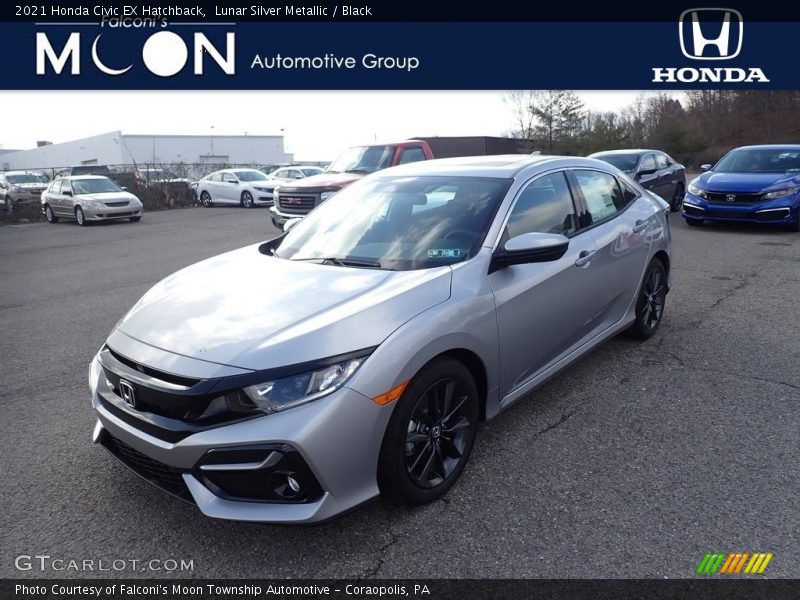 Lunar Silver Metallic / Black 2021 Honda Civic EX Hatchback