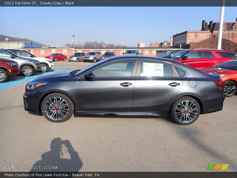 Gravity Gray / Black 2021 Kia Forte GT