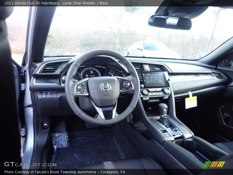 Lunar Silver Metallic / Black 2021 Honda Civic EX Hatchback