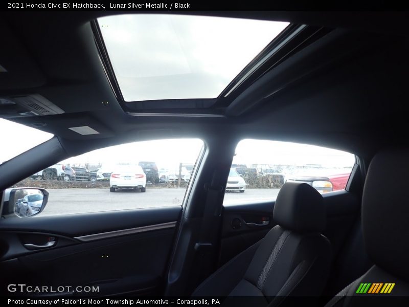 Lunar Silver Metallic / Black 2021 Honda Civic EX Hatchback