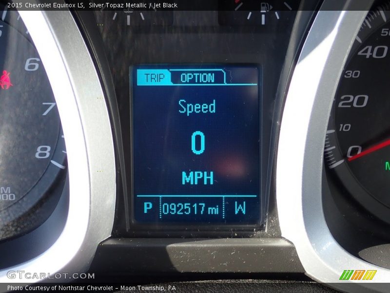 Silver Topaz Metallic / Jet Black 2015 Chevrolet Equinox LS