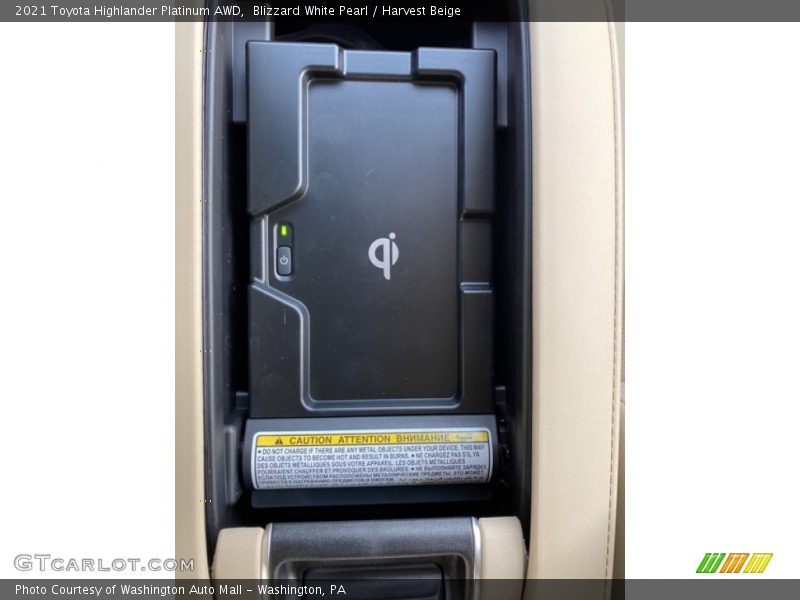 Blizzard White Pearl / Harvest Beige 2021 Toyota Highlander Platinum AWD