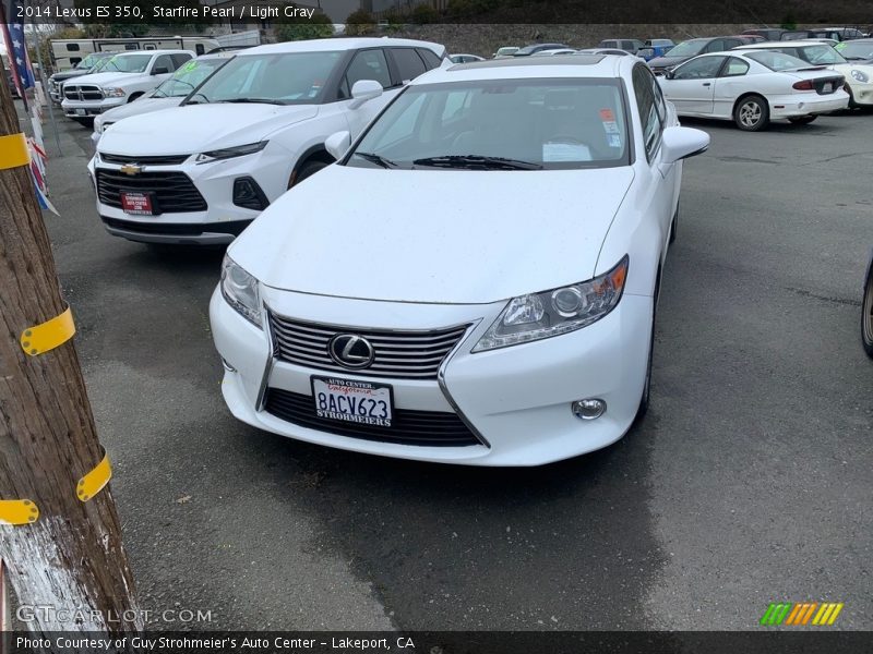 Starfire Pearl / Light Gray 2014 Lexus ES 350
