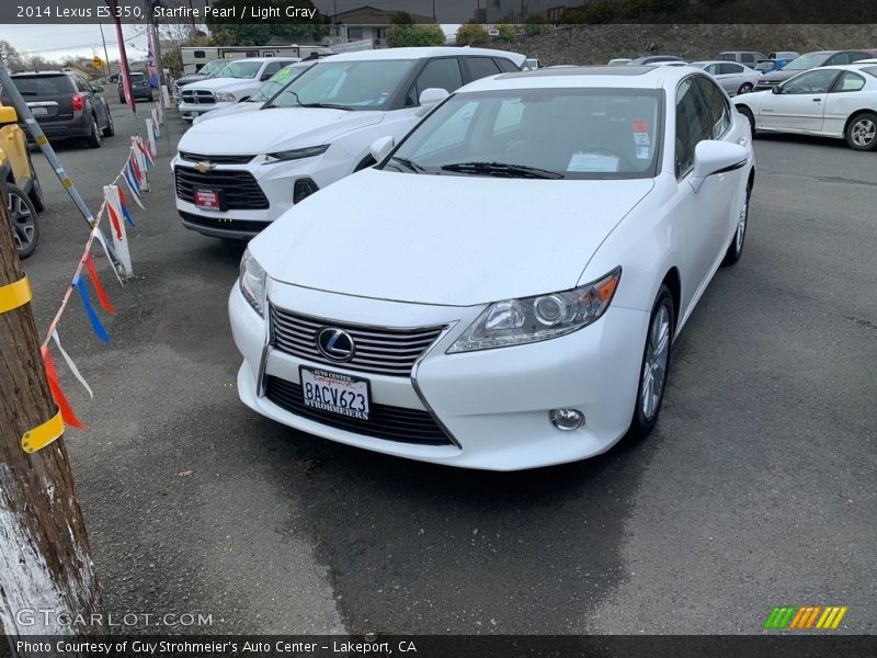 Starfire Pearl / Light Gray 2014 Lexus ES 350