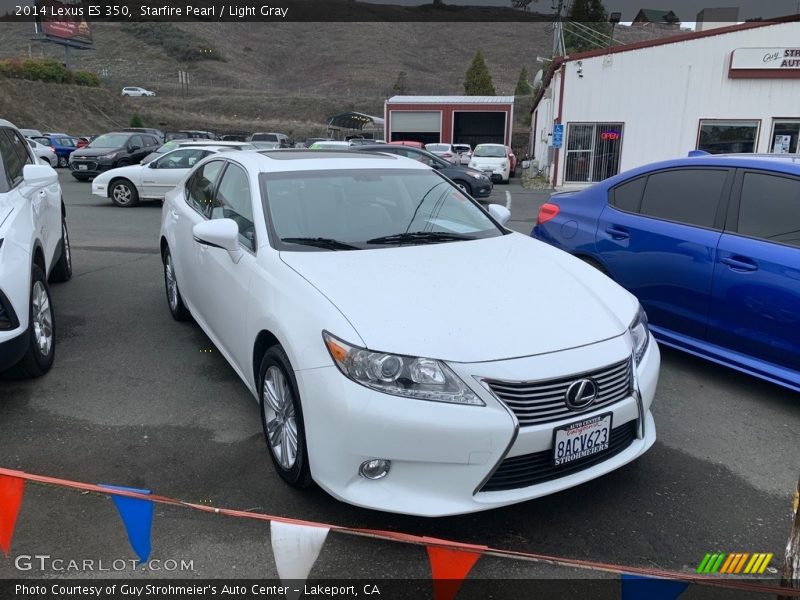 Starfire Pearl / Light Gray 2014 Lexus ES 350