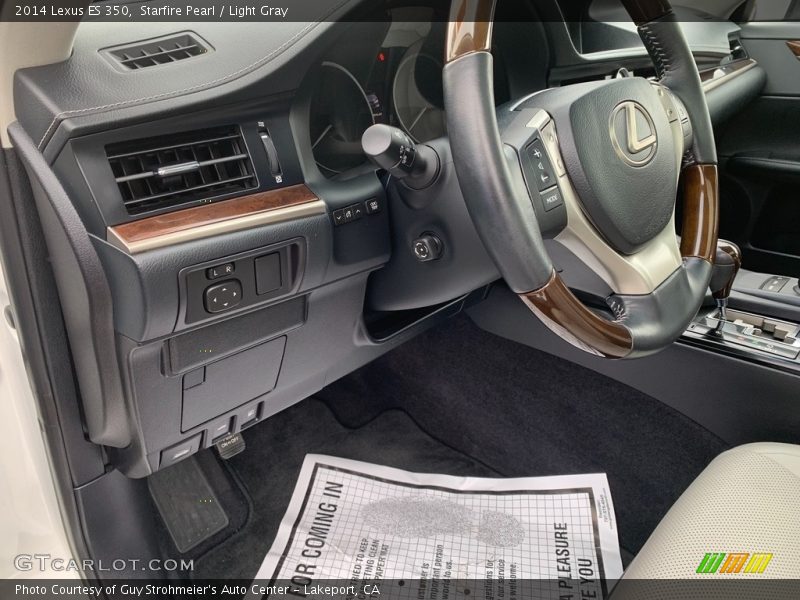 Starfire Pearl / Light Gray 2014 Lexus ES 350