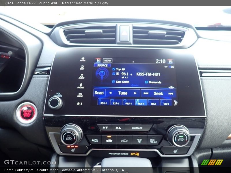 Radiant Red Metallic / Gray 2021 Honda CR-V Touring AWD