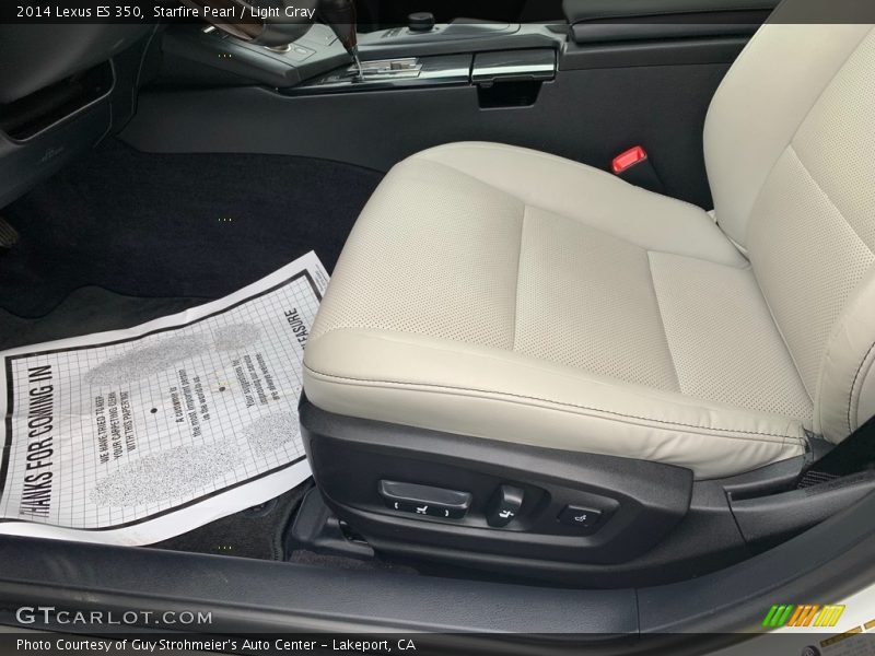 Starfire Pearl / Light Gray 2014 Lexus ES 350