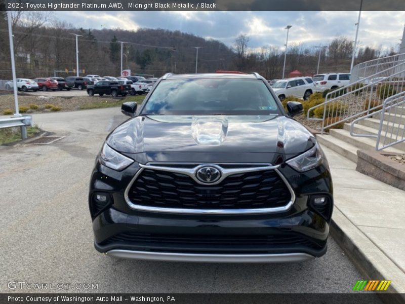 Midnight Black Metallic / Black 2021 Toyota Highlander Platinum AWD