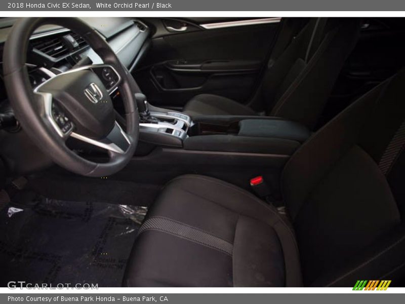 White Orchid Pearl / Black 2018 Honda Civic EX Sedan