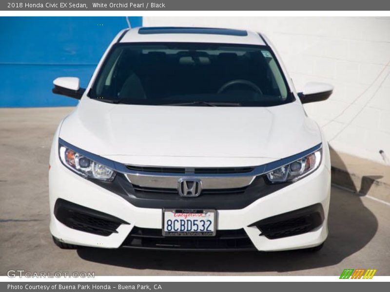White Orchid Pearl / Black 2018 Honda Civic EX Sedan
