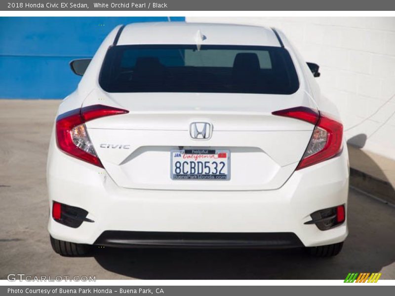 White Orchid Pearl / Black 2018 Honda Civic EX Sedan