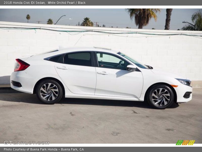 White Orchid Pearl / Black 2018 Honda Civic EX Sedan