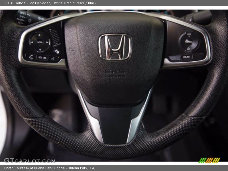 White Orchid Pearl / Black 2018 Honda Civic EX Sedan
