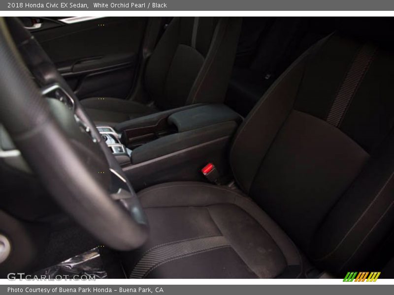 White Orchid Pearl / Black 2018 Honda Civic EX Sedan