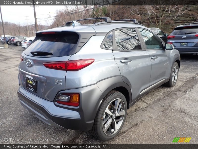 Sonic Silver / Black 2021 Hyundai Kona Ultimate AWD