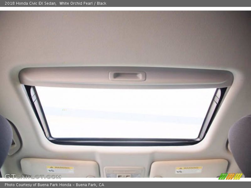 White Orchid Pearl / Black 2018 Honda Civic EX Sedan