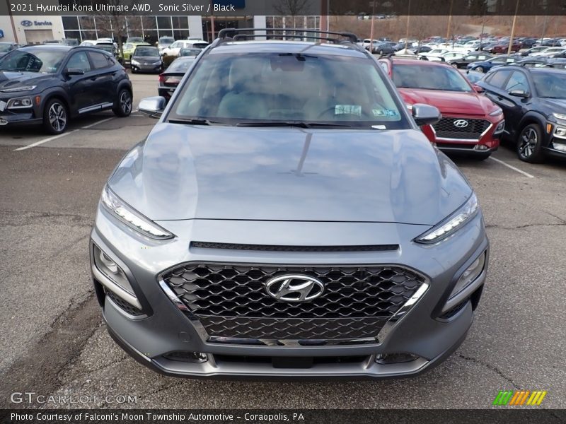 Sonic Silver / Black 2021 Hyundai Kona Ultimate AWD