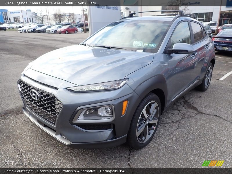 Sonic Silver / Black 2021 Hyundai Kona Ultimate AWD