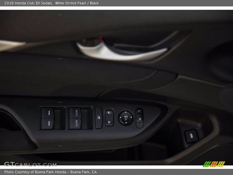 White Orchid Pearl / Black 2018 Honda Civic EX Sedan