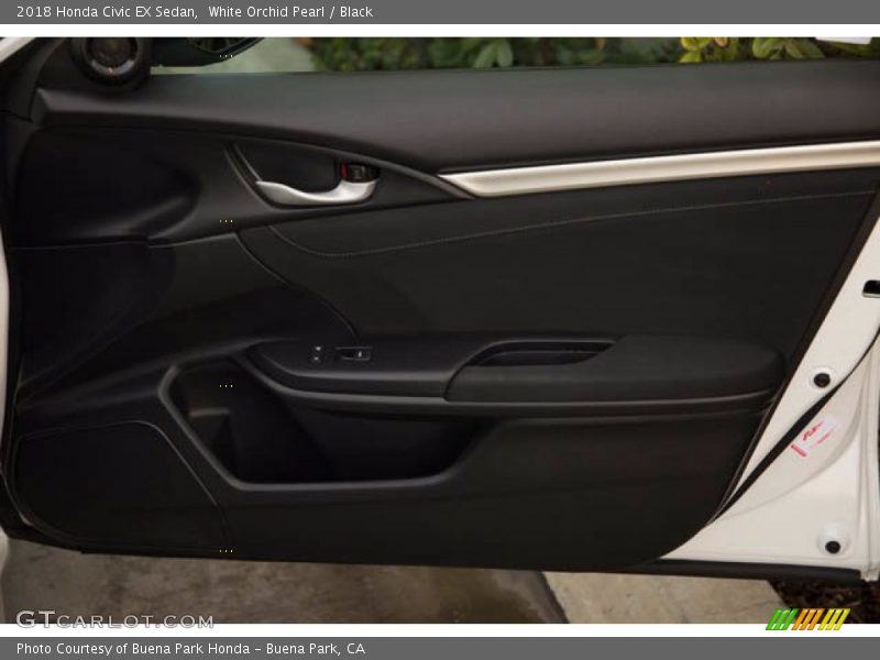 White Orchid Pearl / Black 2018 Honda Civic EX Sedan