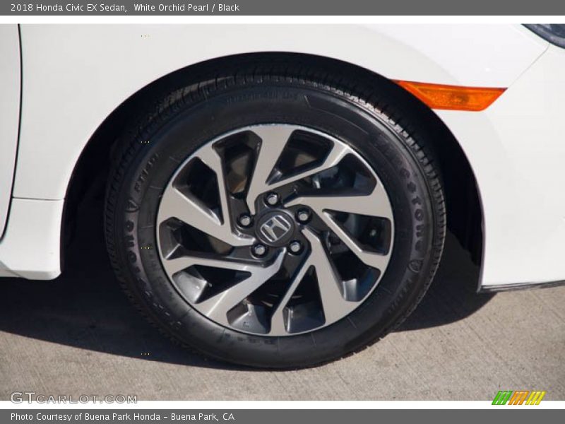 White Orchid Pearl / Black 2018 Honda Civic EX Sedan