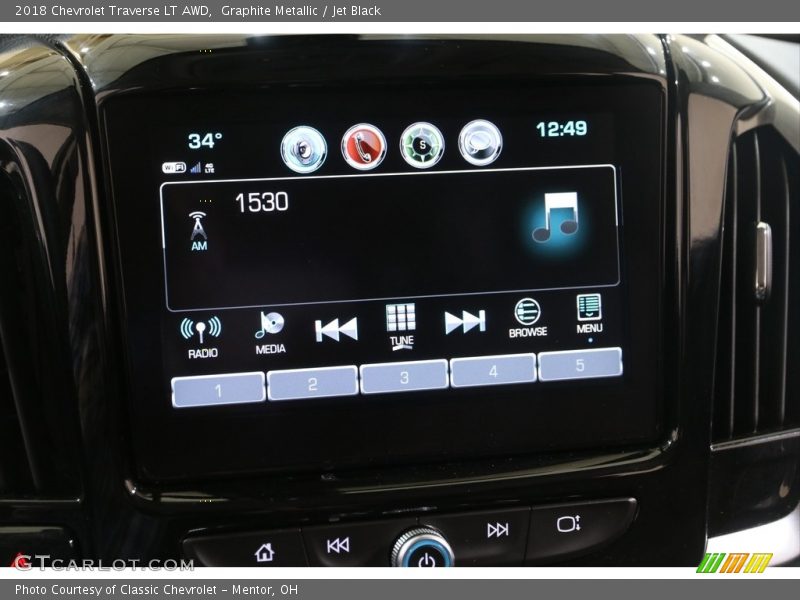 Graphite Metallic / Jet Black 2018 Chevrolet Traverse LT AWD