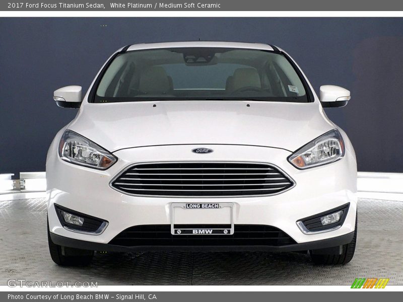 White Platinum / Medium Soft Ceramic 2017 Ford Focus Titanium Sedan