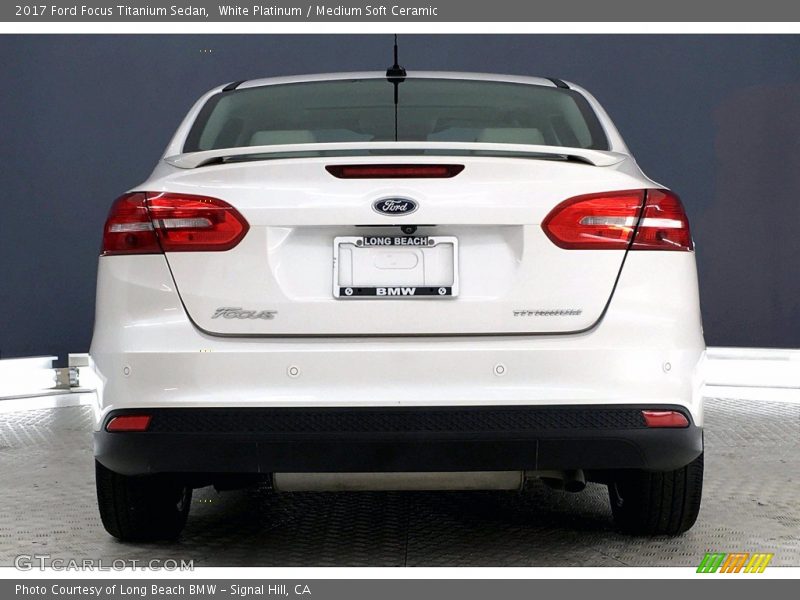 White Platinum / Medium Soft Ceramic 2017 Ford Focus Titanium Sedan