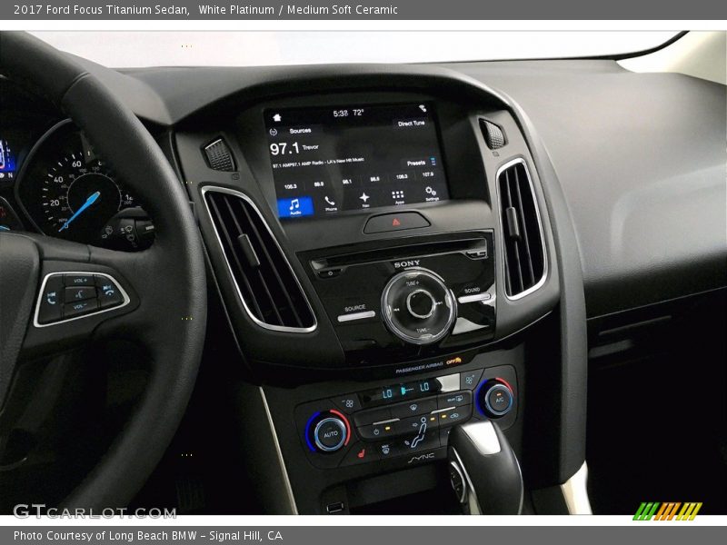 White Platinum / Medium Soft Ceramic 2017 Ford Focus Titanium Sedan