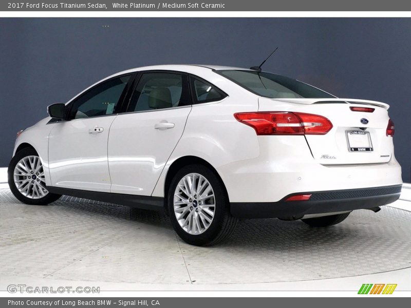 White Platinum / Medium Soft Ceramic 2017 Ford Focus Titanium Sedan