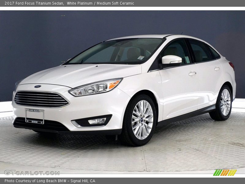 White Platinum / Medium Soft Ceramic 2017 Ford Focus Titanium Sedan