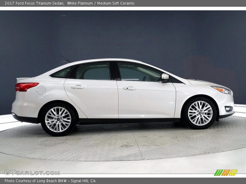 White Platinum / Medium Soft Ceramic 2017 Ford Focus Titanium Sedan