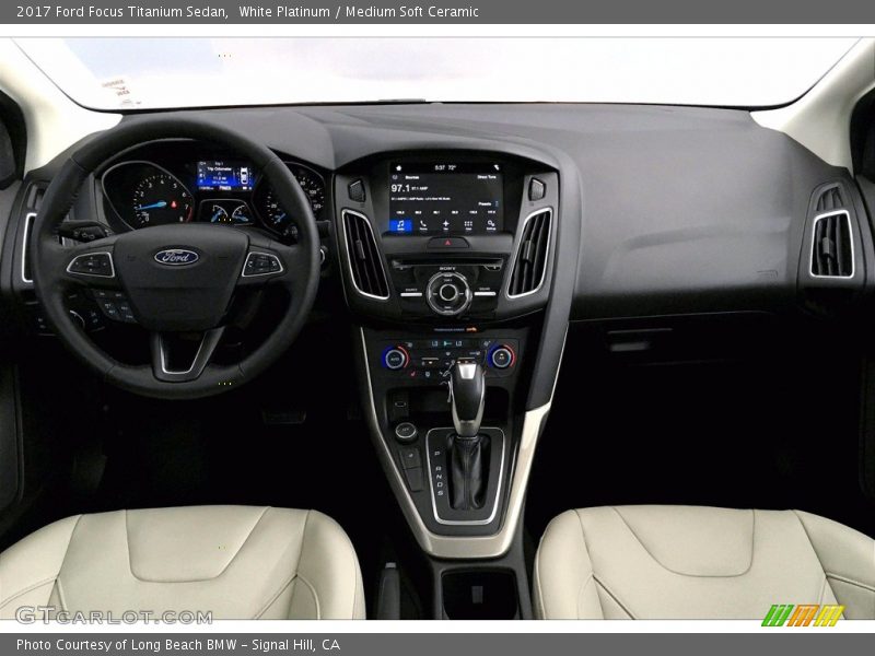 White Platinum / Medium Soft Ceramic 2017 Ford Focus Titanium Sedan