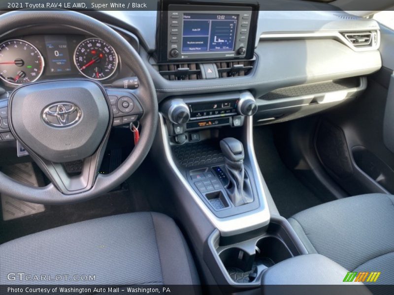Super White / Black 2021 Toyota RAV4 LE AWD
