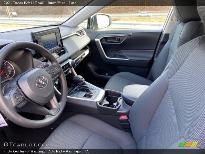 Super White / Black 2021 Toyota RAV4 LE AWD