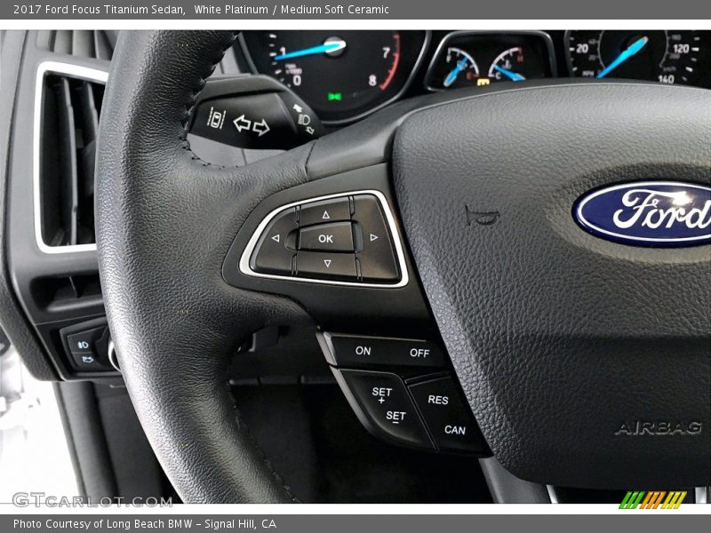 White Platinum / Medium Soft Ceramic 2017 Ford Focus Titanium Sedan