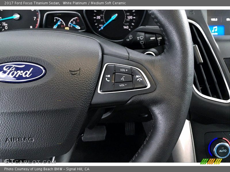 White Platinum / Medium Soft Ceramic 2017 Ford Focus Titanium Sedan