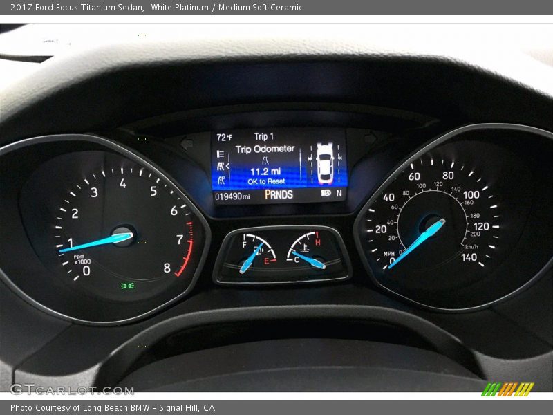 White Platinum / Medium Soft Ceramic 2017 Ford Focus Titanium Sedan