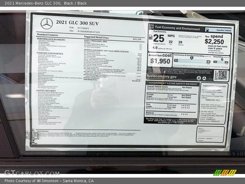 Black / Black 2021 Mercedes-Benz GLC 300